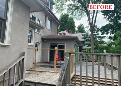 Porch Deck renovation in Brookline Massachusetts