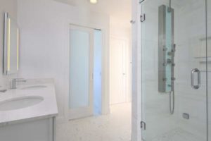 Modern Bathroom in Townhouse Renovation in Newton, MA