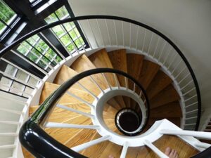 Spiral staircase in Newton Massachusetts